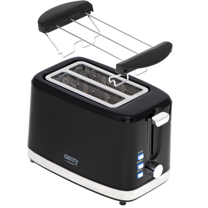 EAN 5903887800150 - Camry Premium CR 3218 tostadora 6 2 rebanada(s) 900 W Negro, Plata imagen 2