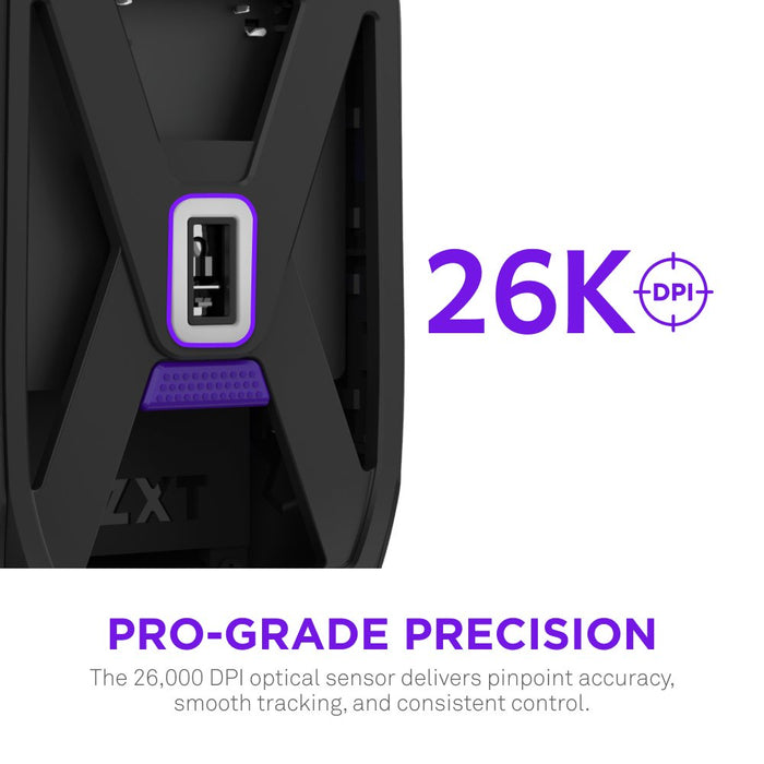 EAN 5056547204024 - NZXT MS-101NB-01 ratón Juego mano derecha RF inalámbrico Óptico 26000 DPI imagen 3