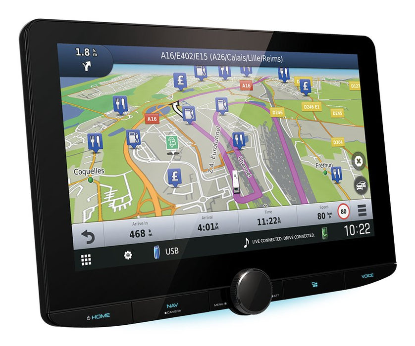 EAN 19048234827 - Kenwood DNR992RVS navegador De mano 25,6 cm (10.1") LED Pantalla táctil 3,25 kg Negro imagen 4