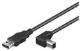EAN 5704327792864 - Microconnect USBAB05ANGLED cable USB USB 2.0 0,5 m USB A USB B Negro imagen 1