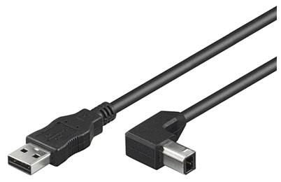 EAN 5704327792864 - Microconnect USBAB05ANGLED cable USB USB 2.0 0,5 m USB A USB B Negro imagen 1