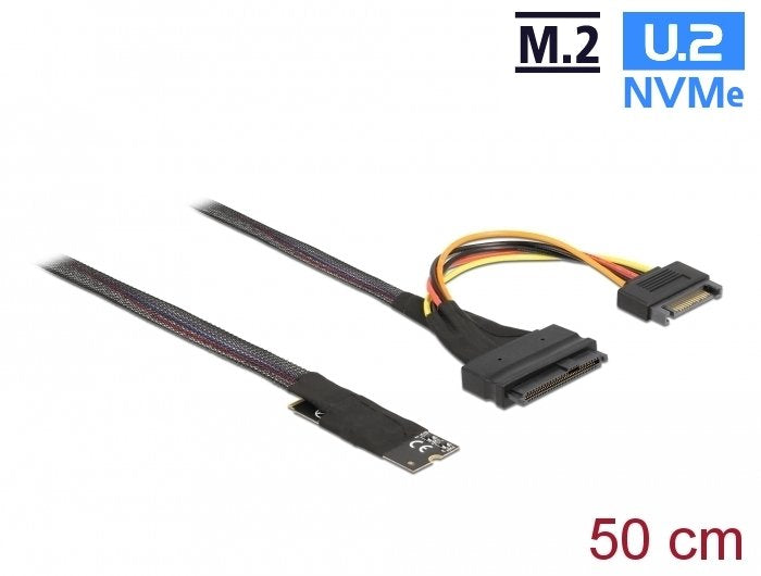 EAN 4043619629848 - DeLOCK 62984 cambiador de género para cable 67-pin M.2 Key M U.2 SFF-8639/SATA 15-pin Negro imagen 2