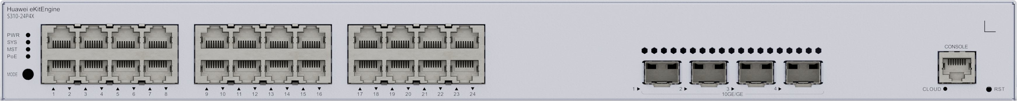 EAN 6901443450145 - HUAWEI eKit S310 Series S310-24P4X Gestionado L2+ Gigabit Ethernet (10/100/1000) Energía sobre Ethernet ( imagen 2