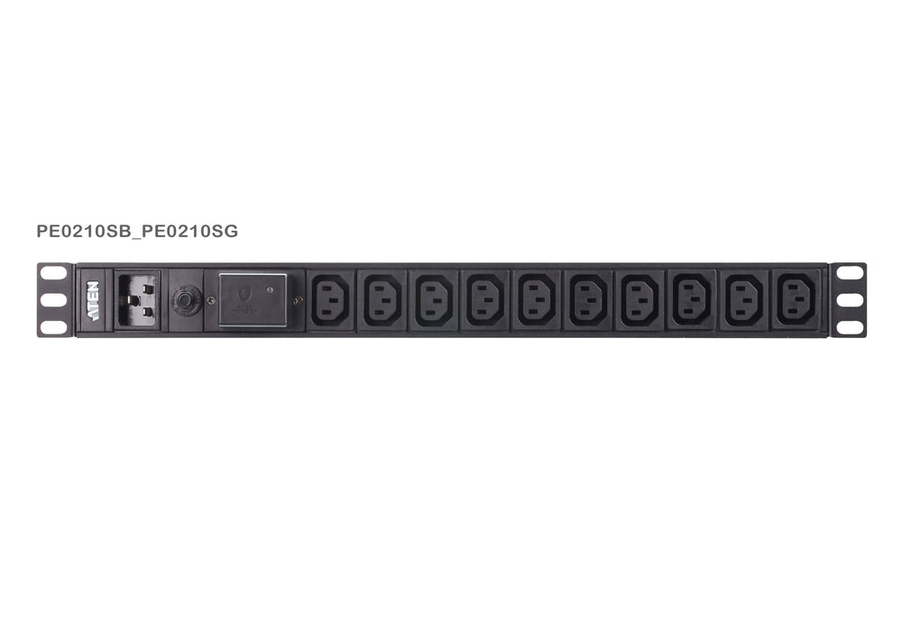 EAN 4719264648373 - ATEN PE0210SG-AT-G unidad de distribución de energía (PDU) 10 salidas AC 1U Negro imagen 3
