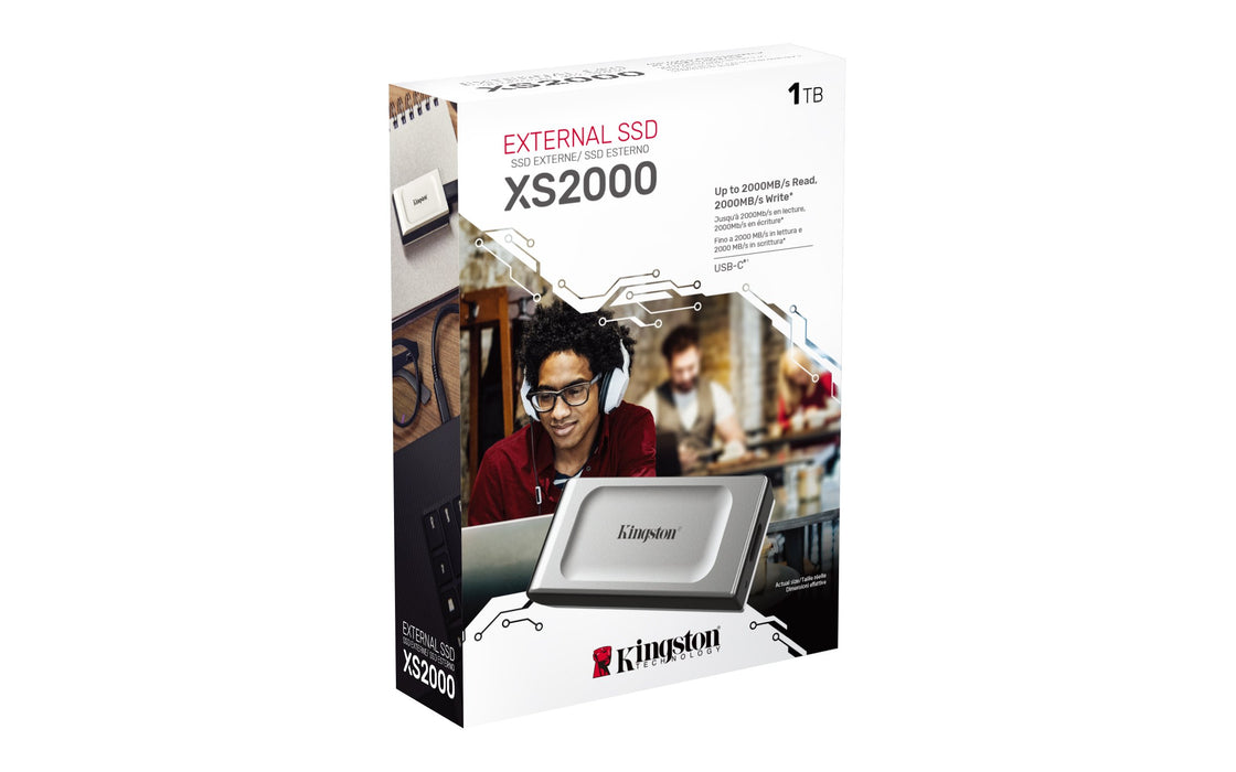 EAN 0740617321340 - Kingston Technology XS2000 1 TB USB Tipo C 3.2 Gen 2 (3.1 Gen 2) Negro, Plata imagen 6