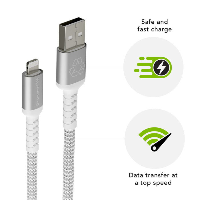EAN 5711428071194 - dbramante1928 CB25ALGR7119 cable de conector Lightning 2,5 m Blanco imagen 4
