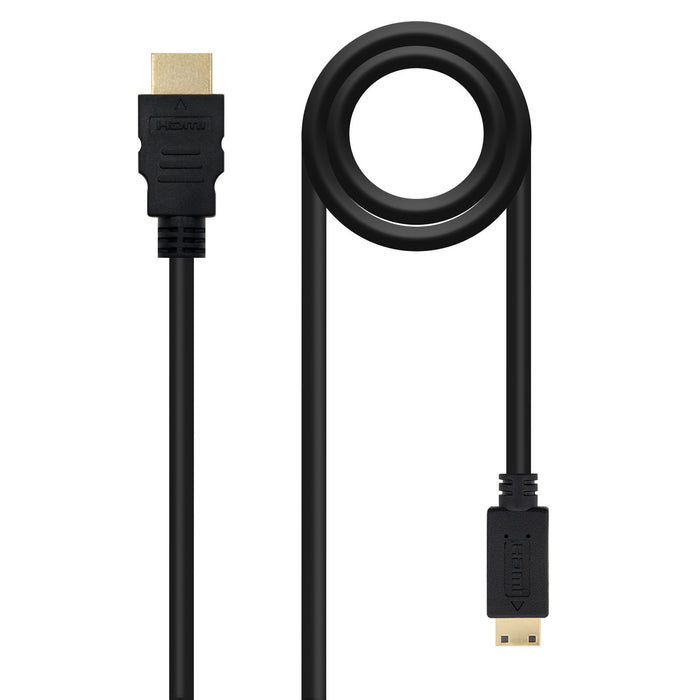 EAN 8433281002166 - Nanocable 10.15.0902 cable HDMI 1,8 m HDMI tipo A (Estándar) HDMI Type C (Mini) Negro imagen 1