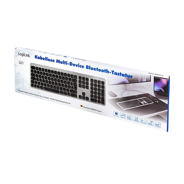 EAN 4052792065749 - LogiLink ID0206 teclado Oficina Bluetooth QWERTZ Alemán Gris imagen 9