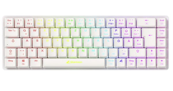 EAN 4044951037032 - Sharkoon PureWriter W65 teclado Juego RF inalámbrico QWERTZ Alemán Blanco imagen 1