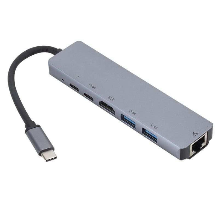 EAN 5704174462422 - eSTUFF ES623012 base para portátil y replicador de puertos USB 3.2 Gen 1 (3.1 Gen 1) Type-C Gris imagen 3