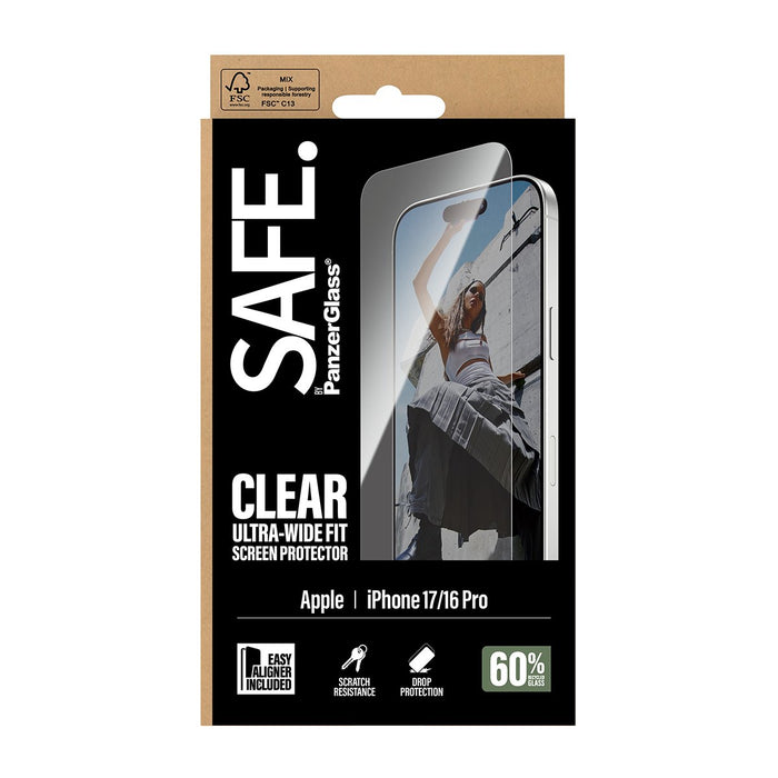 EAN 5715685025853 - PanzerGlass SAFE. by ® Screen Protector iPhone 17 | iPhone 16 Pro | Ultra-Wide Fit w. EasyAligner Protect imagen 3