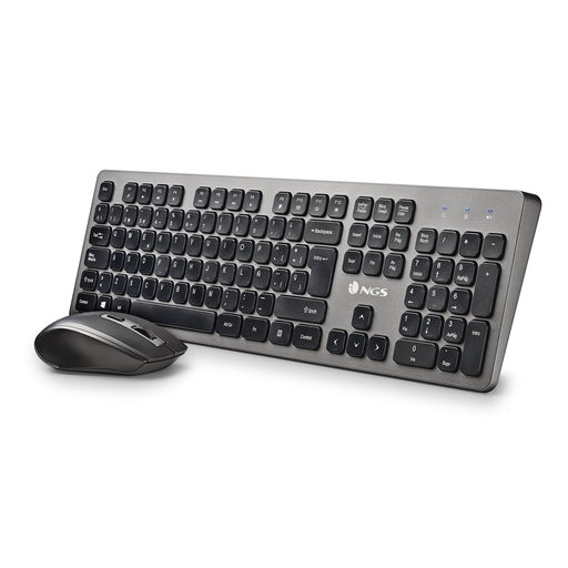 EAN 8435430624731 - NGS IDOL KIT teclado Ratón incluido Oficina RF inalámbrico QWERTY Negro, Plata imagen 2