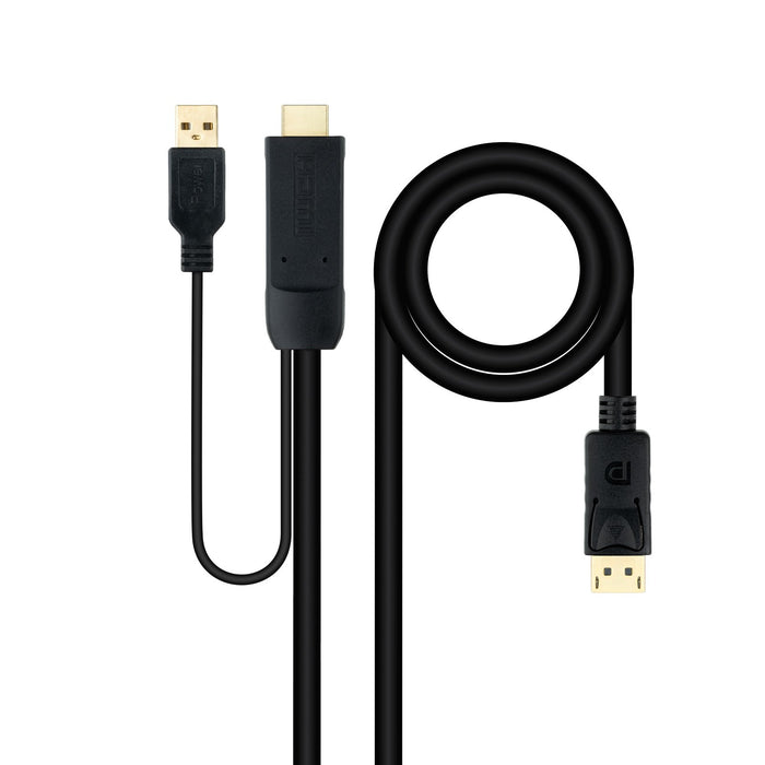 EAN 8433281012851 - Nanocable 10.15.4352 adaptador de cable de vídeo 1,8 m HDMI + USB Type-A imagen 1
