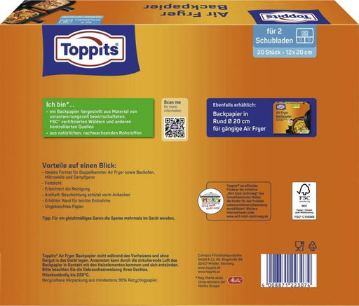 EAN 4008871223074 - Toppits FSC MIX CREDIT TUEV-COC-000078 papel vegetal para horno 20 hojas Marrón imagen 2