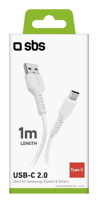 EAN 8018417457654 - SBS TECABLEMICROC10W cable USB USB 2.0 1 m USB A USB C Blanco imagen 4