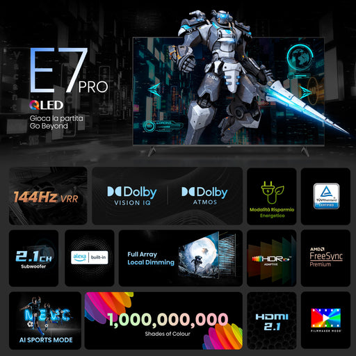 EAN 6942351402819 - Hisense 55E7NQ PRO Televisor 139,7 cm (55") 4K Ultra HD Smart TV Wifi Gris 400 cd / m² imagen 2