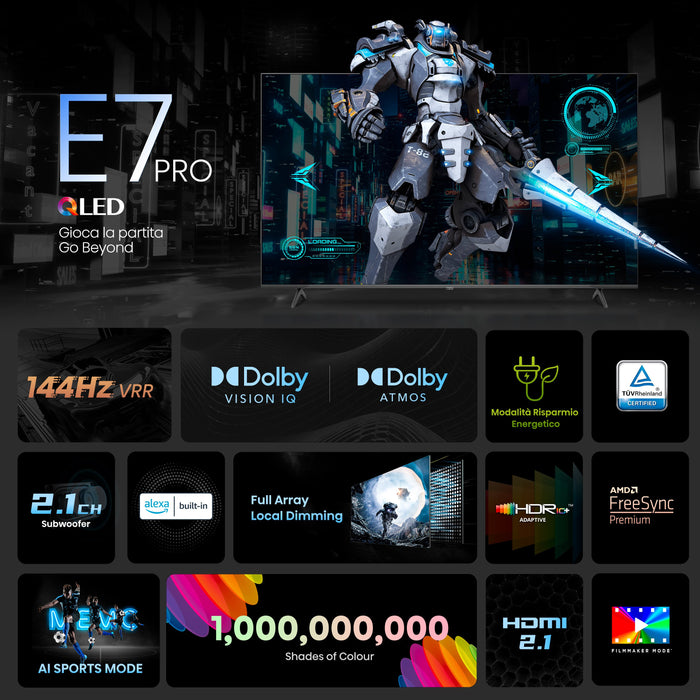 EAN 6942351402819 - Hisense 55E7NQ PRO Televisor 139,7 cm (55") 4K Ultra HD Smart TV Wifi Gris 400 cd / m² imagen 2