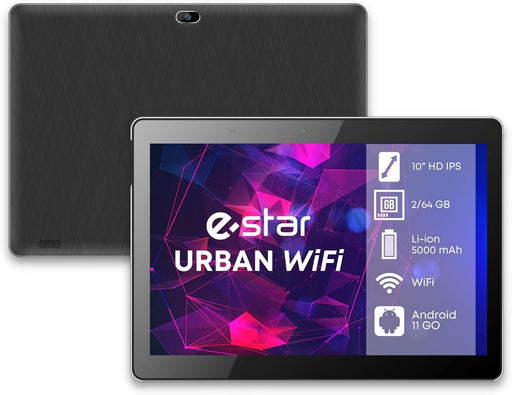 EAN 5291021868235 - eSTAR URBAN 1021W WIFI 64 GB 25,6 cm (10.1") 2 GB Wi-Fi 5 (802.11ac) Android 11 Go edition Negro imagen 1