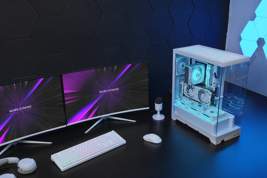 EAN 8435693112990 - Mars Gaming MCPRISMAW carcasa de ordenador Midi Tower Blanco imagen 8