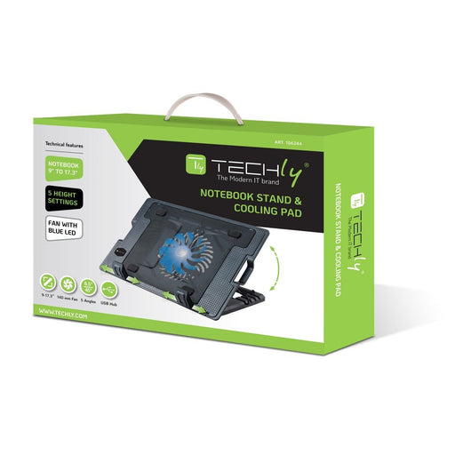 EAN 8051128106244 - Techly ICOOL-CP12TY almohadilla fría 43,9 cm (17.3") 1400 RPM Negro imagen 2