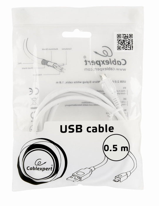EAN 8716309082280 - Gembird MicroUSB B - USB A, 0.5m cable USB USB 2.0 0,5 m Micro-USB B Blanco imagen 4