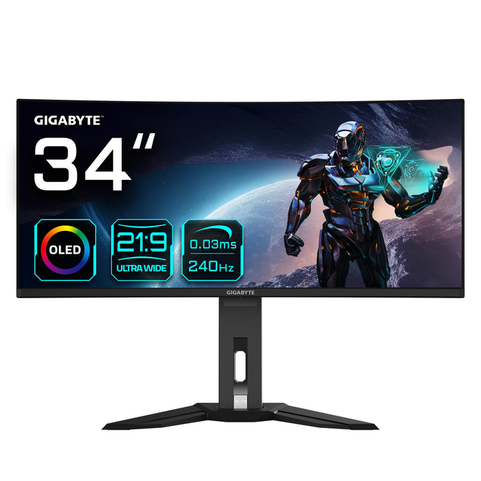 EAN 4719331858926 - GIGABYTE MO34WQC2 pantalla para PC 86,4 cm (34") 3440 x 1440 Pixeles Wide Quad HD Negro imagen 1