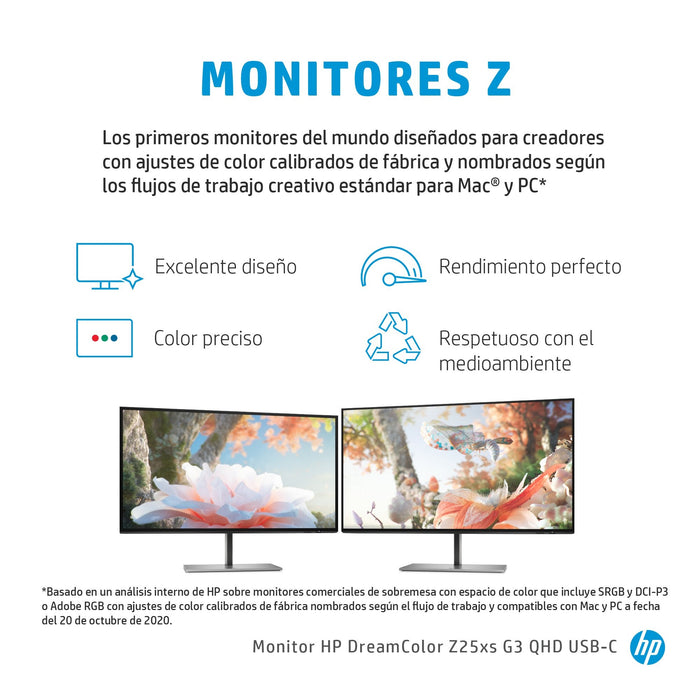 EAN 0195122232238 - HP Z25xs G3 pantalla para PC 63,5 cm (25") 2560 x 1440 Pixeles Quad HD Negro imagen 12