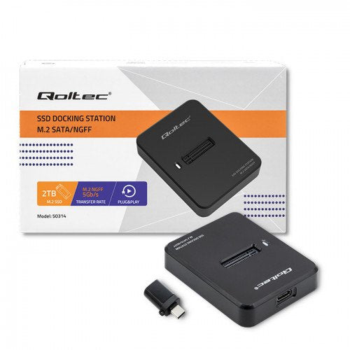 EAN 5901878503141 - Qoltec 50314 caja para disco duro externo Caja externa para unidad de estado sólido (SSD) Negro M.2 imagen 3