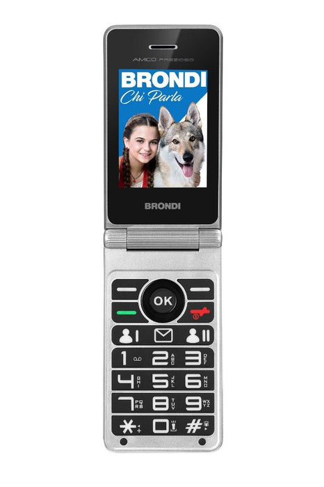 EAN 8015908790016 - Brondi Amico Prezioso 7,11 cm (2.8") Azul Teléfono para personas mayores imagen 3