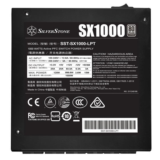 EAN 4710679810218 - Silverstone SX1000 unidad de fuente de alimentación 1000 W 24-pin ATX SFX-L Negro imagen 3