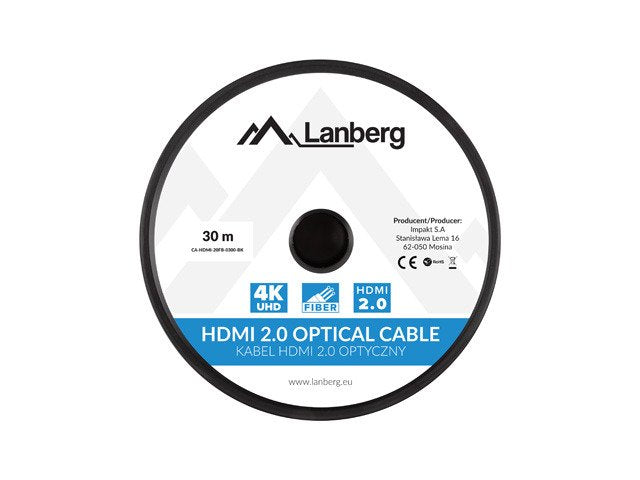 EAN 5901969429824 - Lanberg CA-HDMI-20FB-0300-BK cable HDMI 30 m HDMI tipo A (Estándar) Negro imagen 4