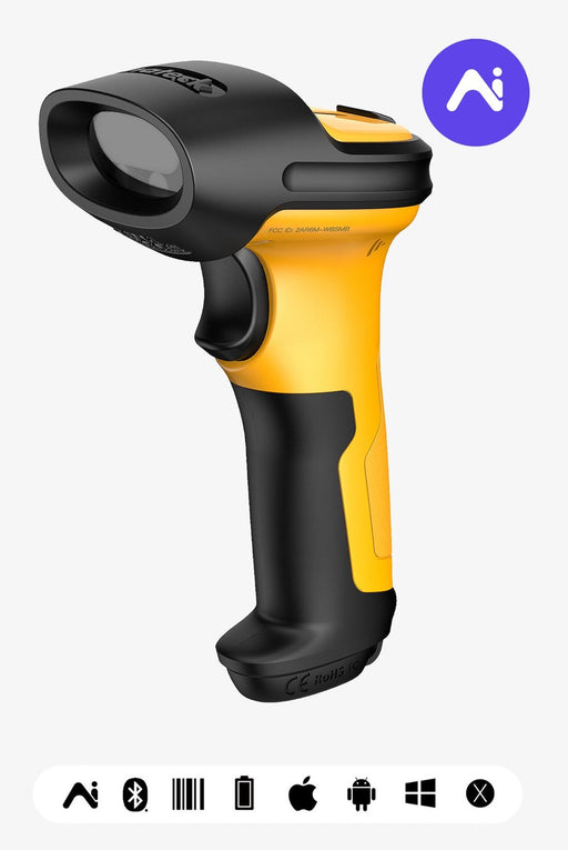 EAN 6976521111270 - Inateck P6-AI Lector de códigos de barras portátil 1D Negro, Amarillo imagen 1