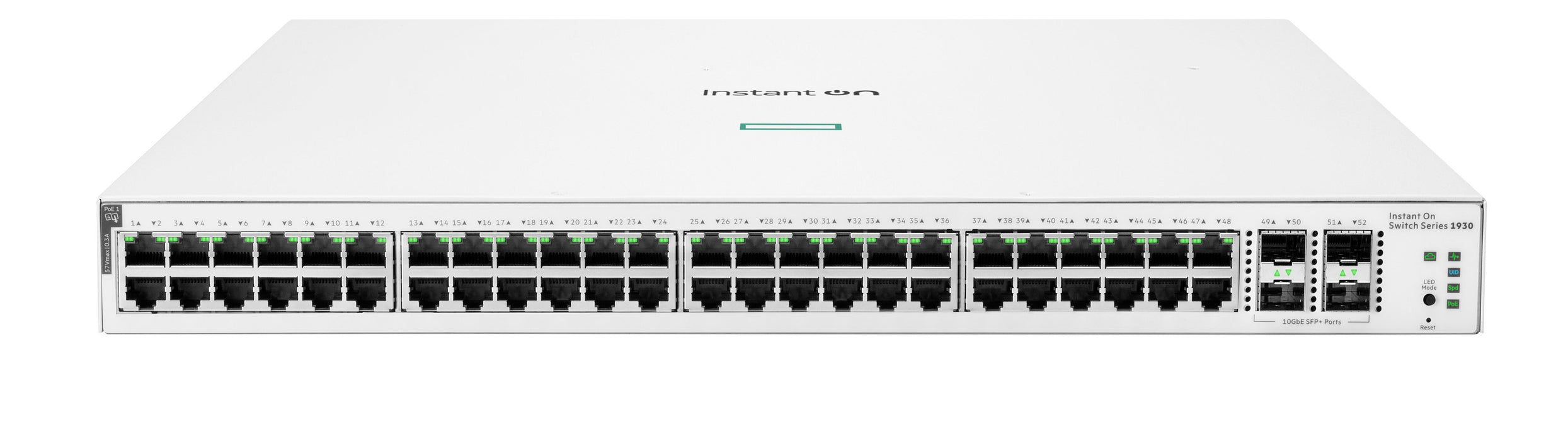 EAN 0190017593623 - HPE Aruba Networking Networking Instant On Switch 48p Gigabit CL4 PoE 4p SFP+ 370W 1930 imagen 1