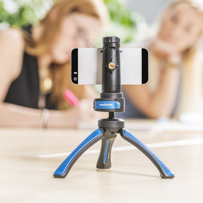 EAN 4056929214055 - Mantona 21405 tripode Smartphone/Cámara digital 3 pata(s) Negro, Azul imagen 9