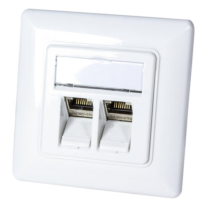 EAN 4052792032062 - LogiLink NK4020 toma de corriente 2 x RJ-45 Blanco imagen 3