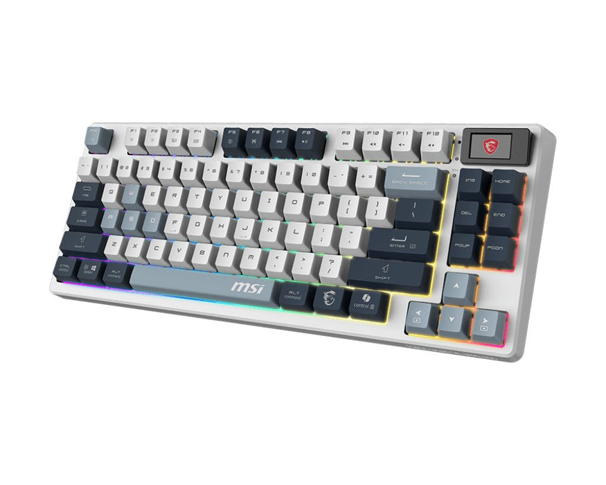 EAN 4711377284134 - MSI FORGE GK600 TKL WIRELESS SKY teclado Juego USB + Bluetooth QWERTY Inglés del Reino Unido Azul, Blanco imagen 3