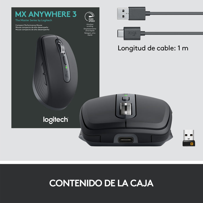 EAN 5099206092938 - Logitech MX Anywhere 3 ratón Viajes mano derecha RF Wireless + Bluetooth 4000 DPI imagen 15