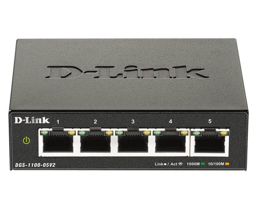 EAN 0790069453403 - D-Link DGS-1100-05V2/E switch Gestionado L2 Gigabit Ethernet (10/100/1000) Negro imagen 1