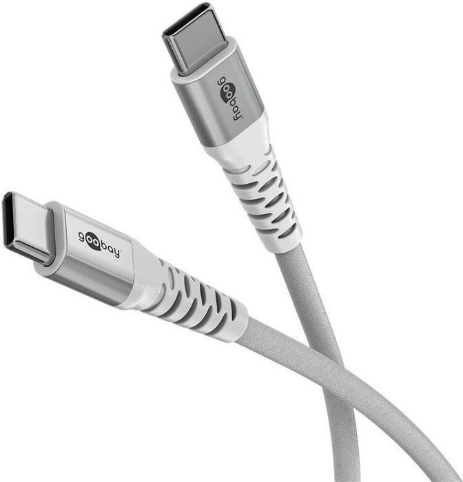 EAN 4040849701948 - Goobay KAB USB-C (ST-ST) 2m Verbindungskabel Textilmantel White cable USB USB 2.0 USB C imagen 1