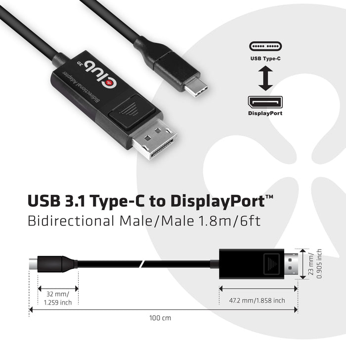 EAN 8719214471224 - CLUB3D cac-1557 USB C Displayport 1.4 Negro imagen 4
