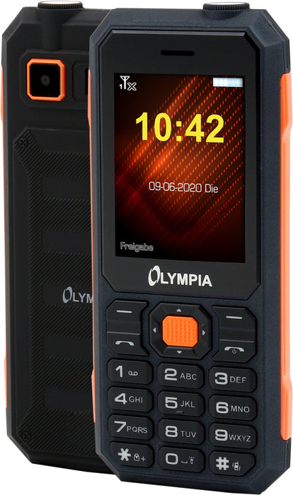 EAN 4030152022830 - Olympia Active Outdoor 6,1 cm (2.4") 112 g Negro, Naranja Teléfono básico imagen 5