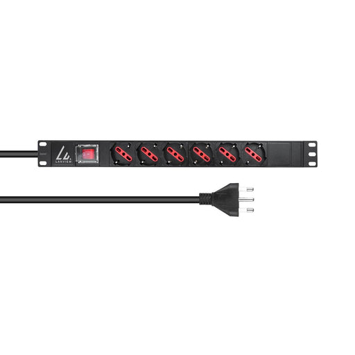 EAN 5715063205921 - Lanview LVR-2MIT-SW-IT6 unidad de distribución de energía (PDU) 1U Negro imagen 1