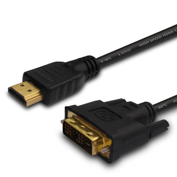 EAN 5901986045526 - Savio CL-139 adaptador de cable de vídeo 1,8 m DVI-A HDMI tipo A (Estándar) Negro imagen 1