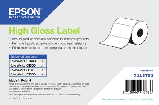 EAN 8715946740782 - Epson High Gloss Label Etiqueta para impresora autoadhesiva imagen 1