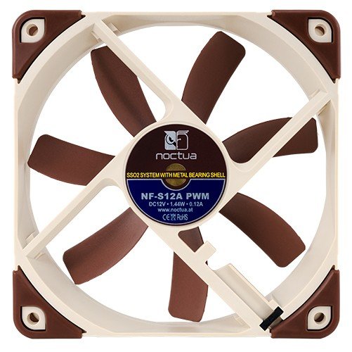 EAN 4716123314929 - Noctua NF-S12A PWM sistema de refrigeración para ordenador Carcasa del ordenador Ventilador 12 cm Beige,  imagen 4
