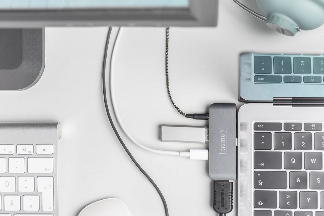 EAN 4016032472537 - Digitus DA-70893 base para portátil y replicador de puertos USB 3.2 Gen 1 (3.1 Gen 1) Type-C Gris imagen 4