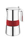 EAN 8411796100300 - BRA 170566 cafetera manual Cafetera italiana Rojo, Acero inoxidable imagen 1