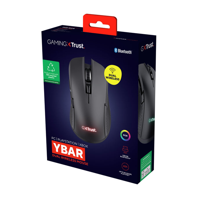 EAN 8713439253306 - Trust GXT 931 Ybar ratón Juego mano derecha Bluetooth Laser 7200 DPI imagen 7