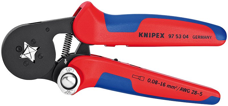 EAN 4003773030270 - Knipex 97 53 04 SB crimpadora Herramienta para prensar Negro, Azul, Rojo imagen 1