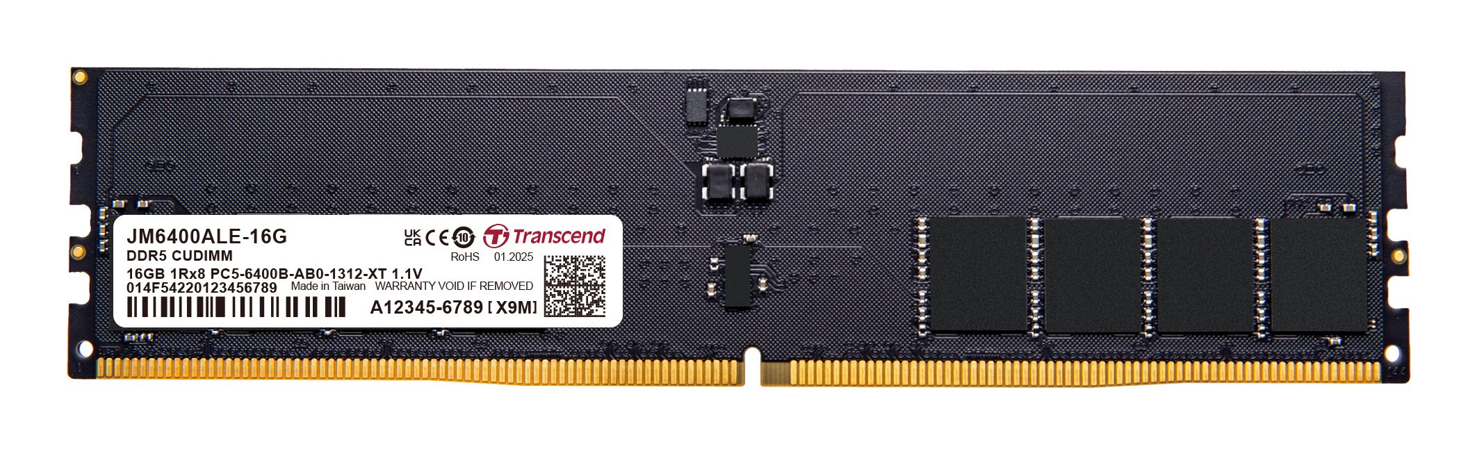 EAN 0760557854845 - Transcend JetRam JM6400ALE-16G módulo de memoria 16 GB 1 x 16 GB DDR5 imagen 1